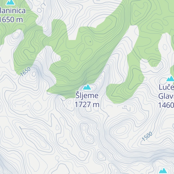 Map of Šljeme
