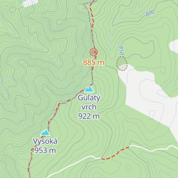 Map of Guľatý vrch