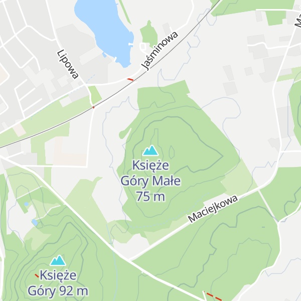 Map of Księże Góry Małe