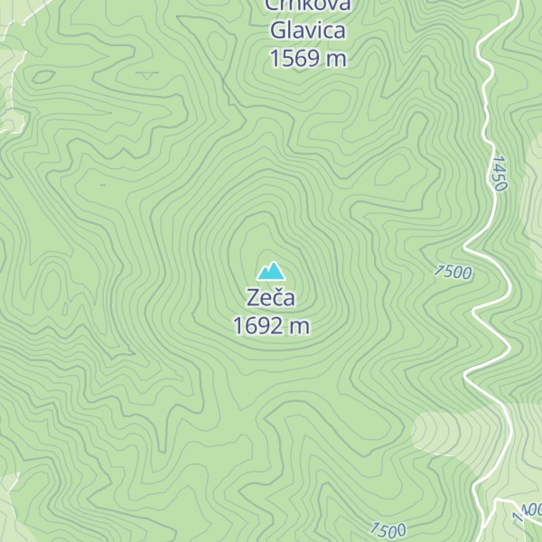 Map of Zeča