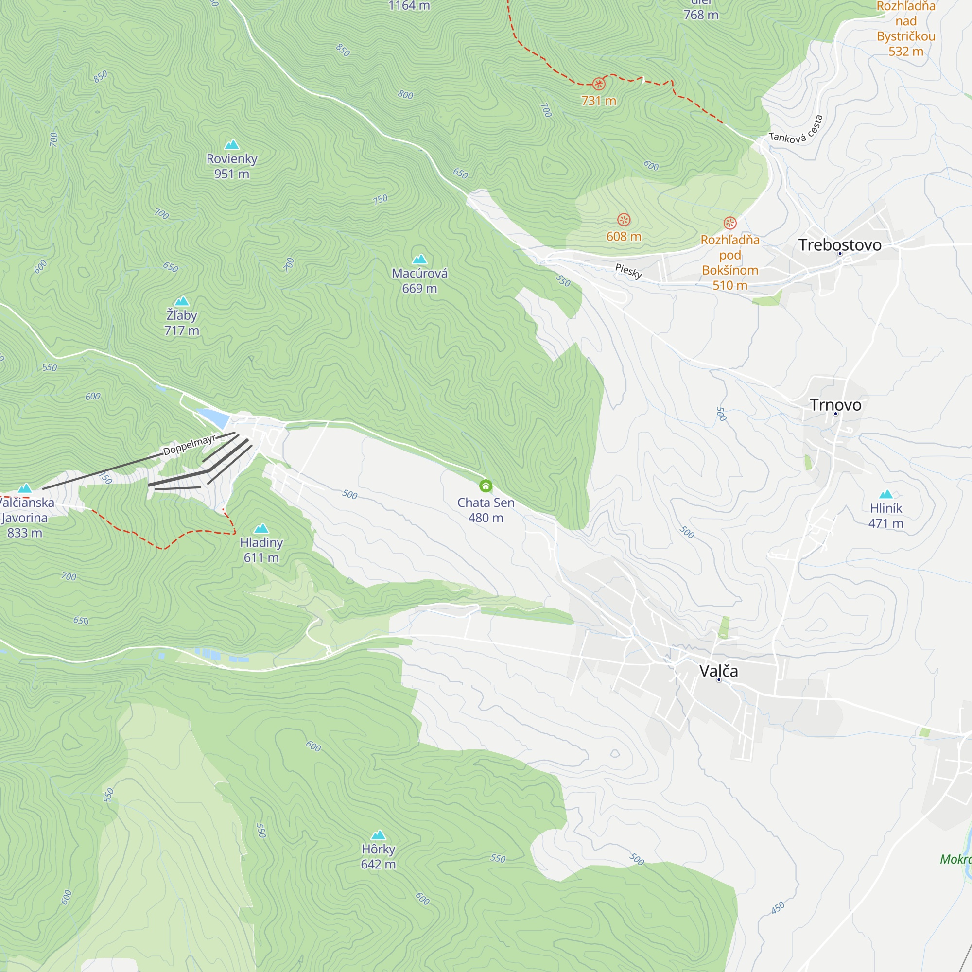 Chata Sen map