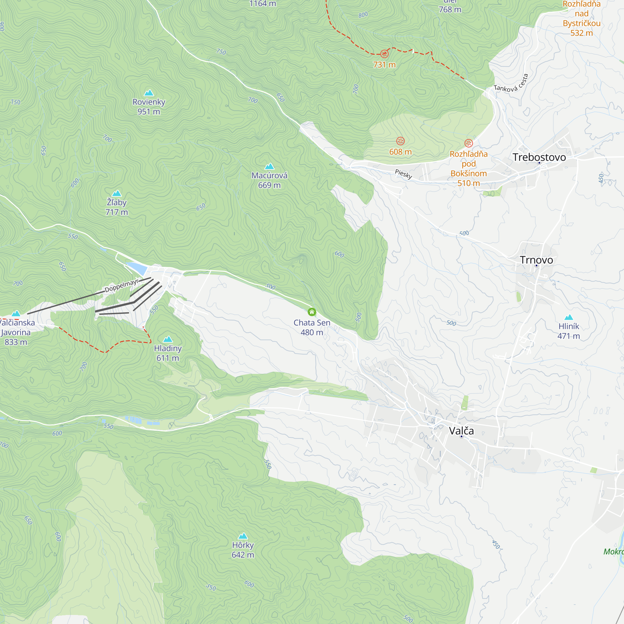 Chata Sen map