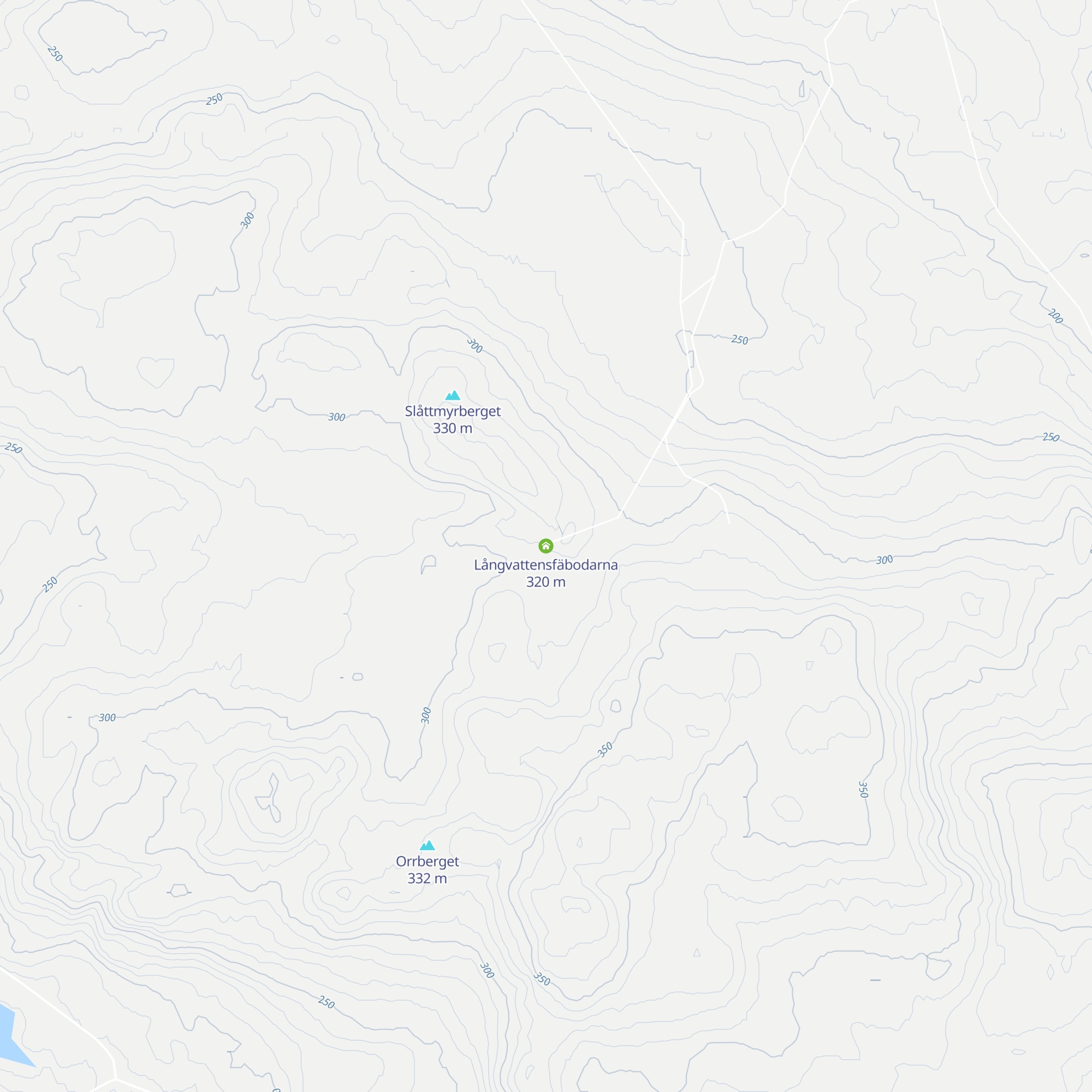 Långvattensfäbodarna map