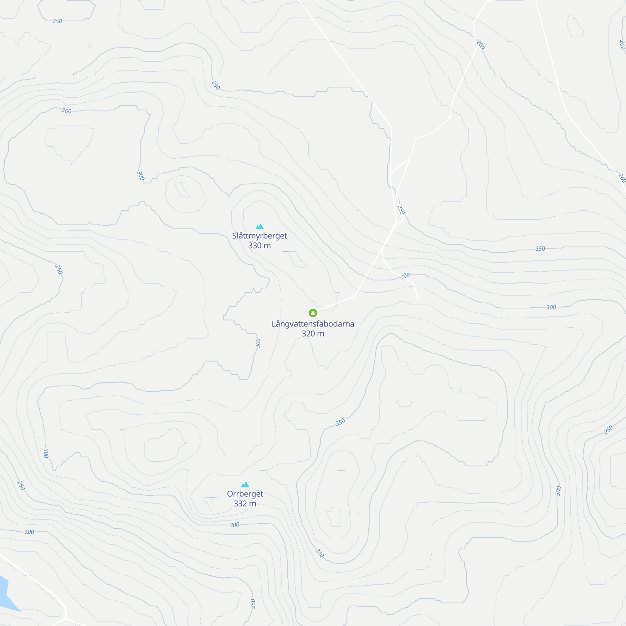 Långvattensfäbodarna map