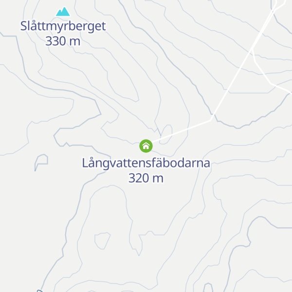 Map of Långvattensfäbodarna
