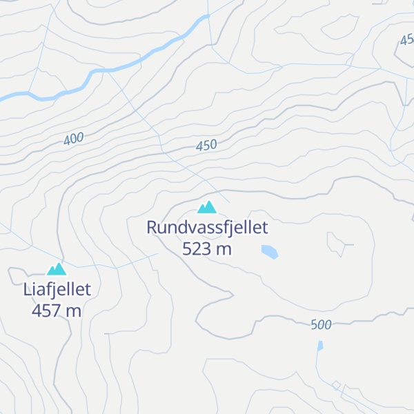 Map of Rundvassfjellet