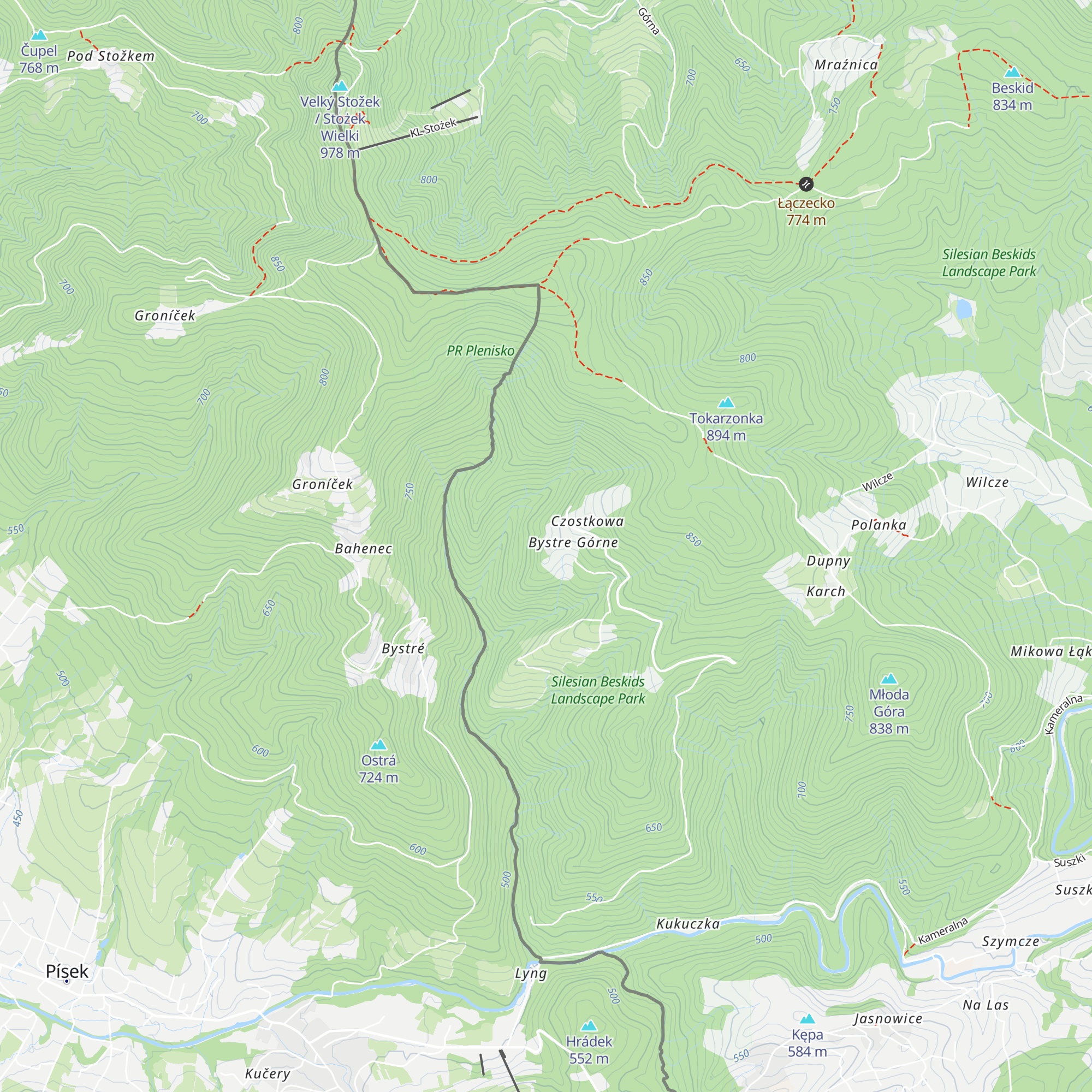 Chata Bystre map