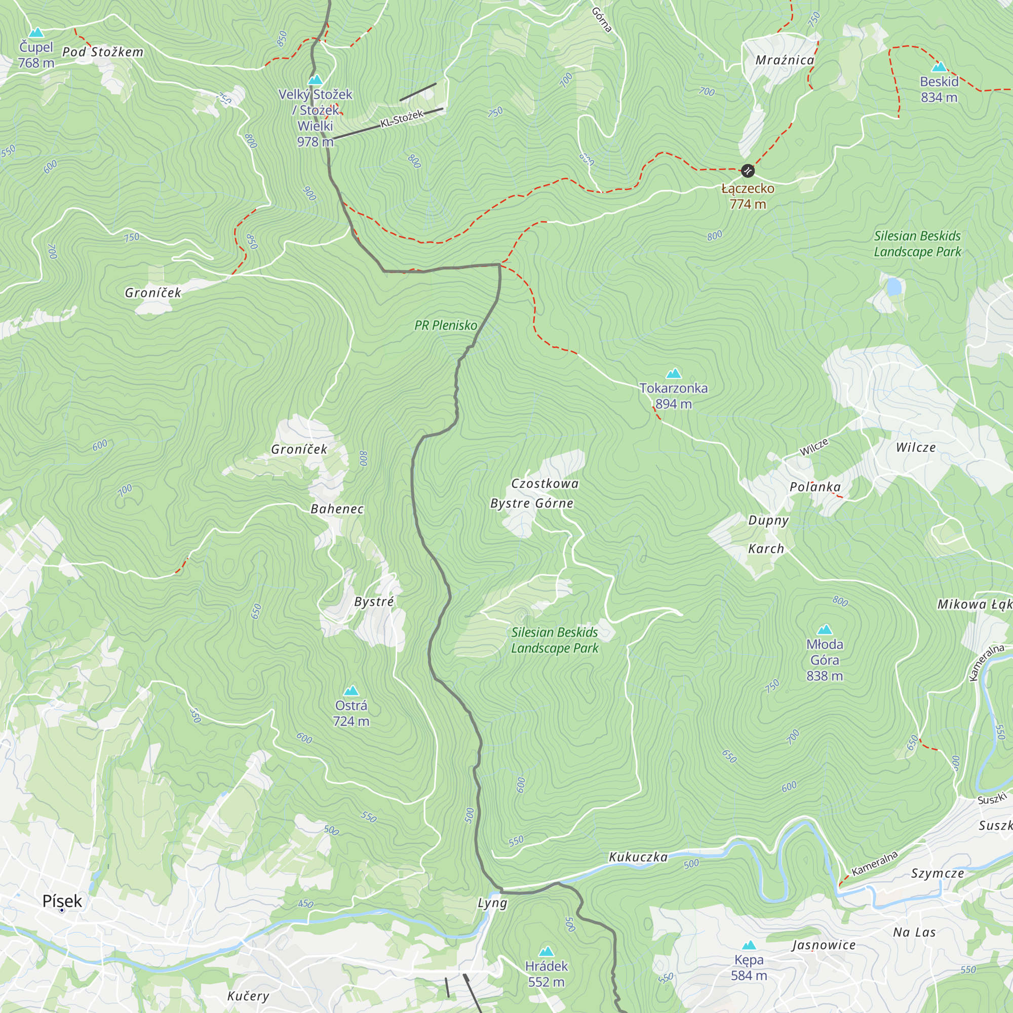 Chata Bystre map