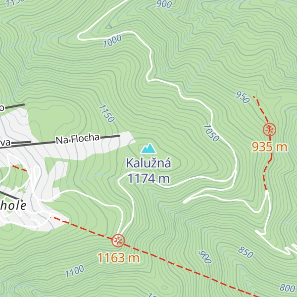 Map of Kalužná
