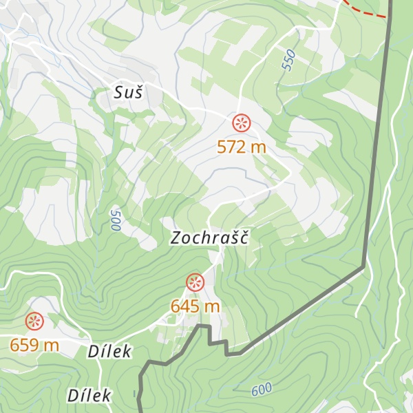 Map of Sušský vrch