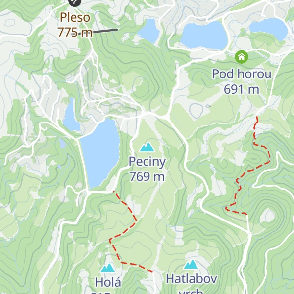 Map of Peciny