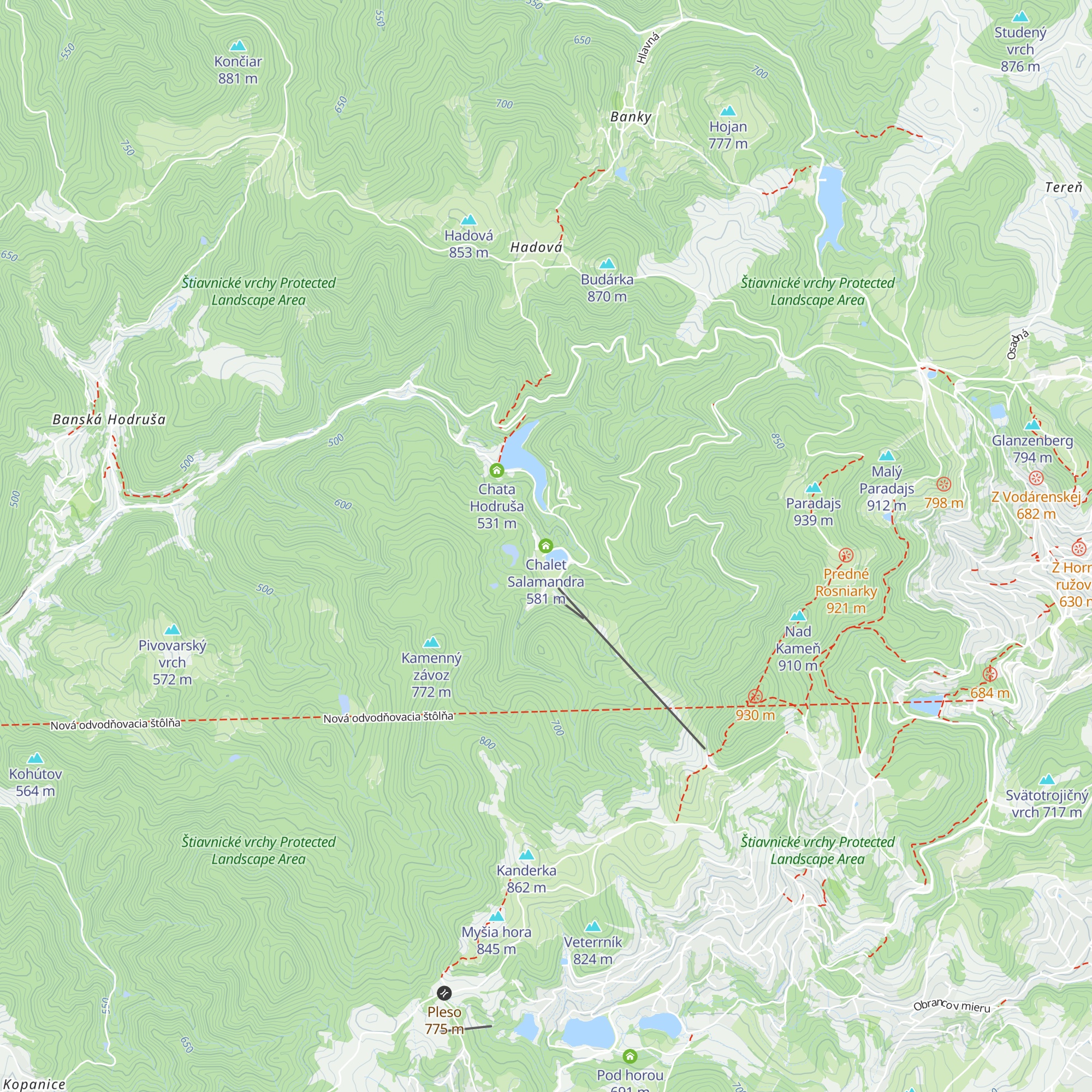 Chalet Salamandra map