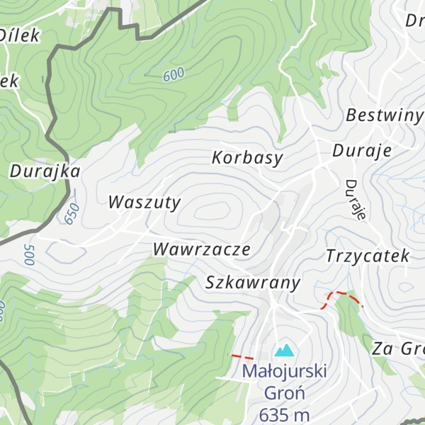 Map of Wawrzaczów Groń