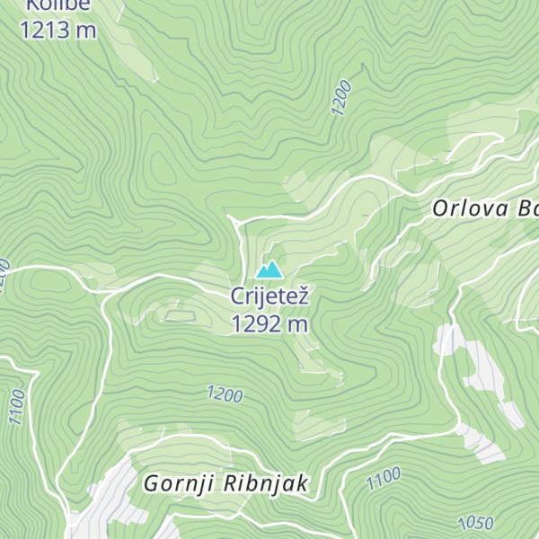 Map of Crijetež