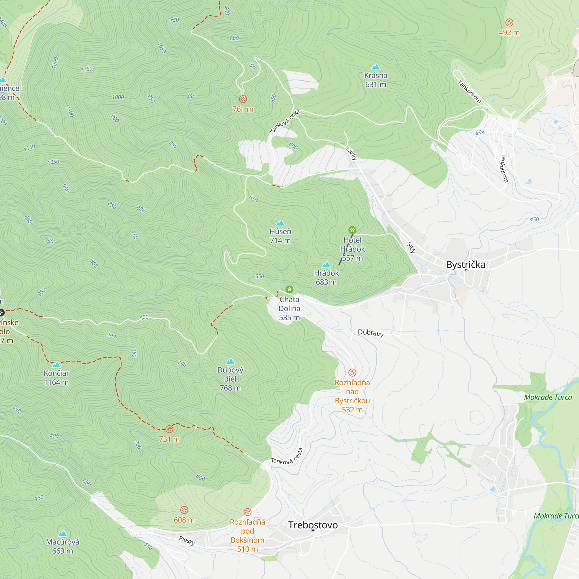 Chata Dolina map
