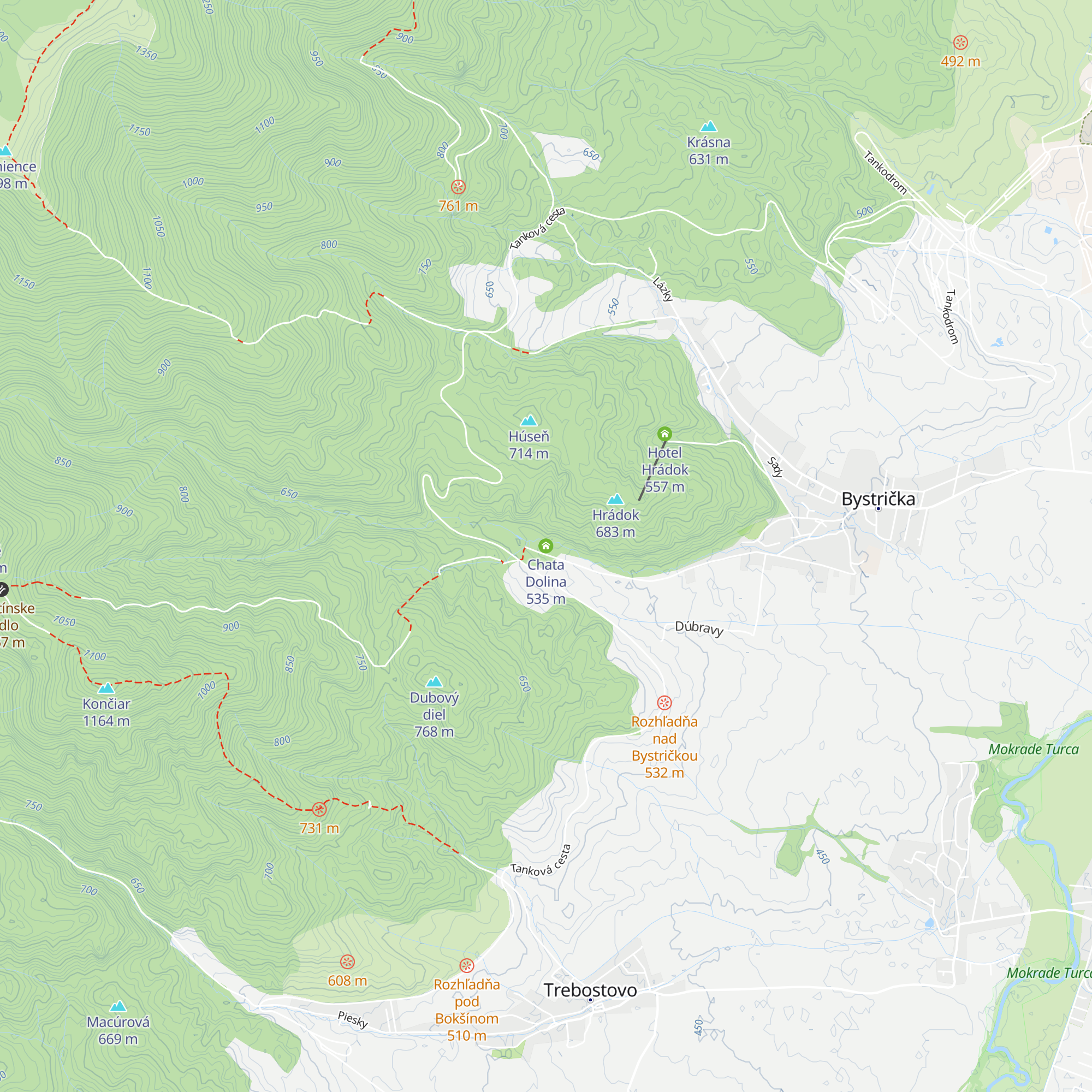 Chata Dolina map