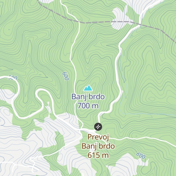 Map of Banj brdo