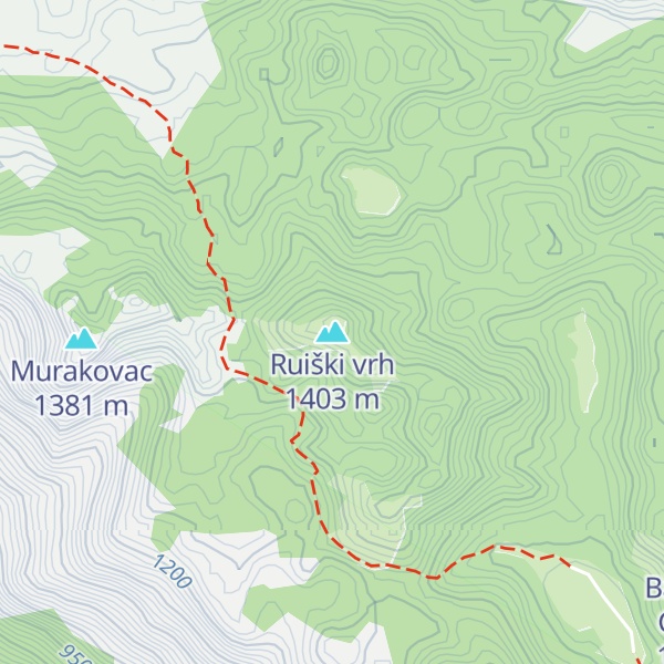 Map of Ruiški vrh