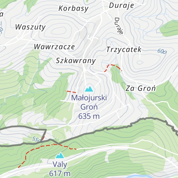 Map of Małojurski Groń