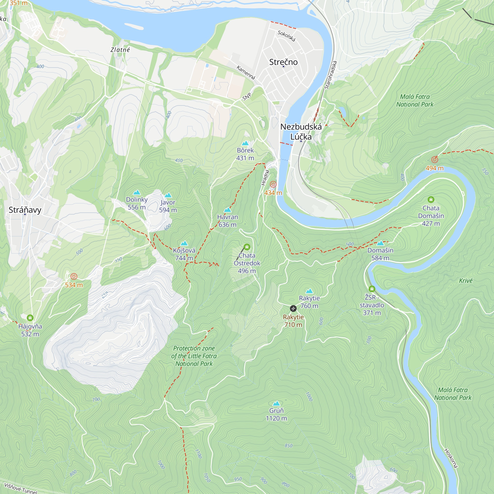 Chata Ostredok map