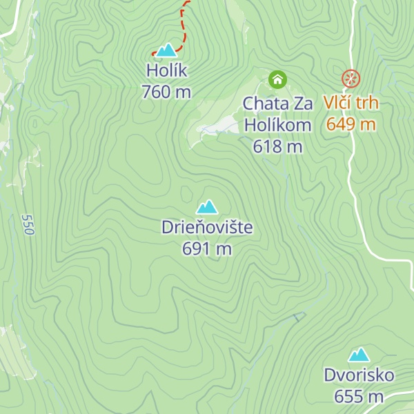 Map of Drieňovište