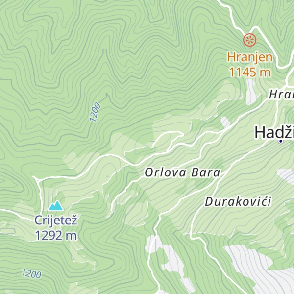 Map of Hadžić Brdo