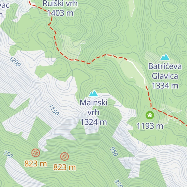 Map of Mainski vrh