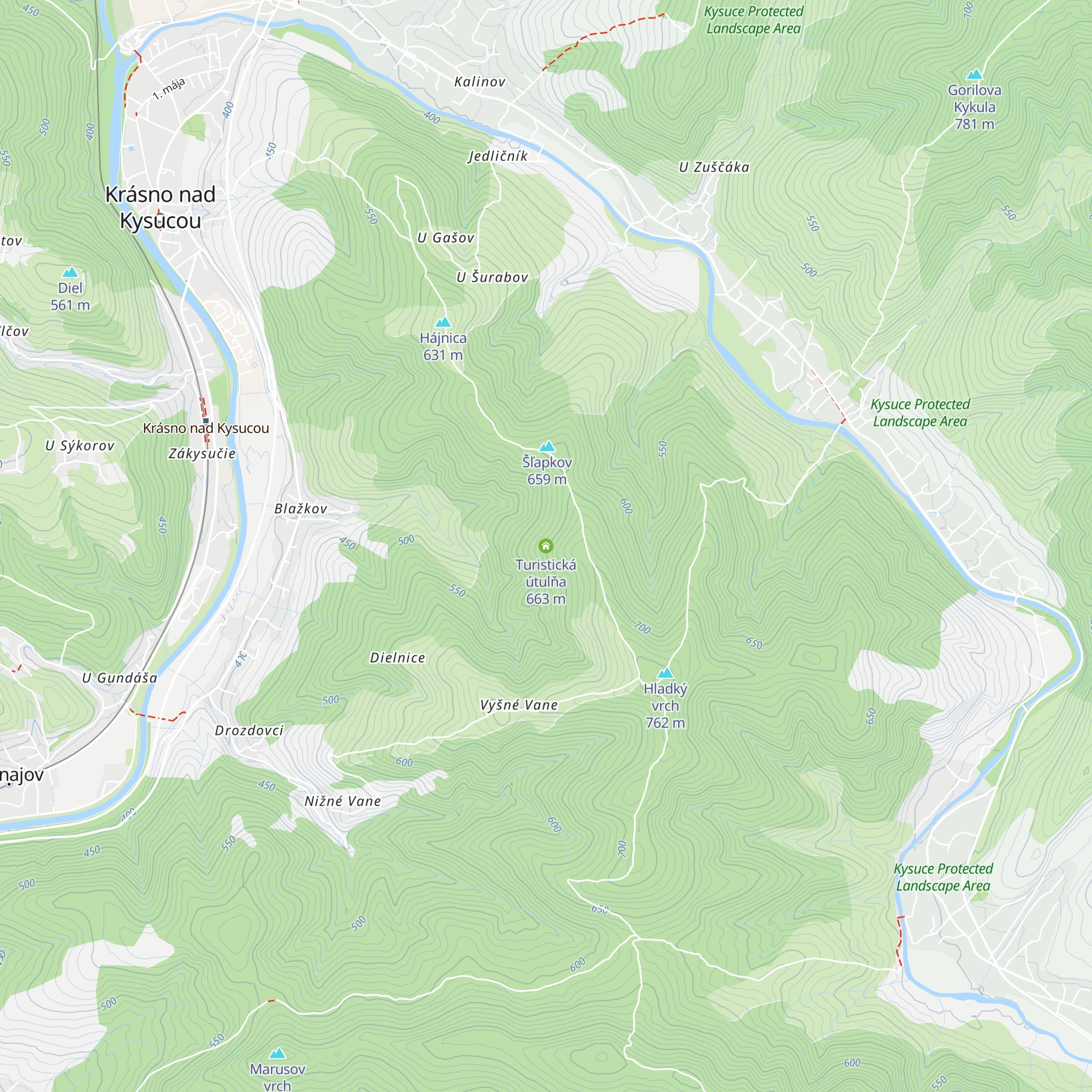 Turistická útulňa map