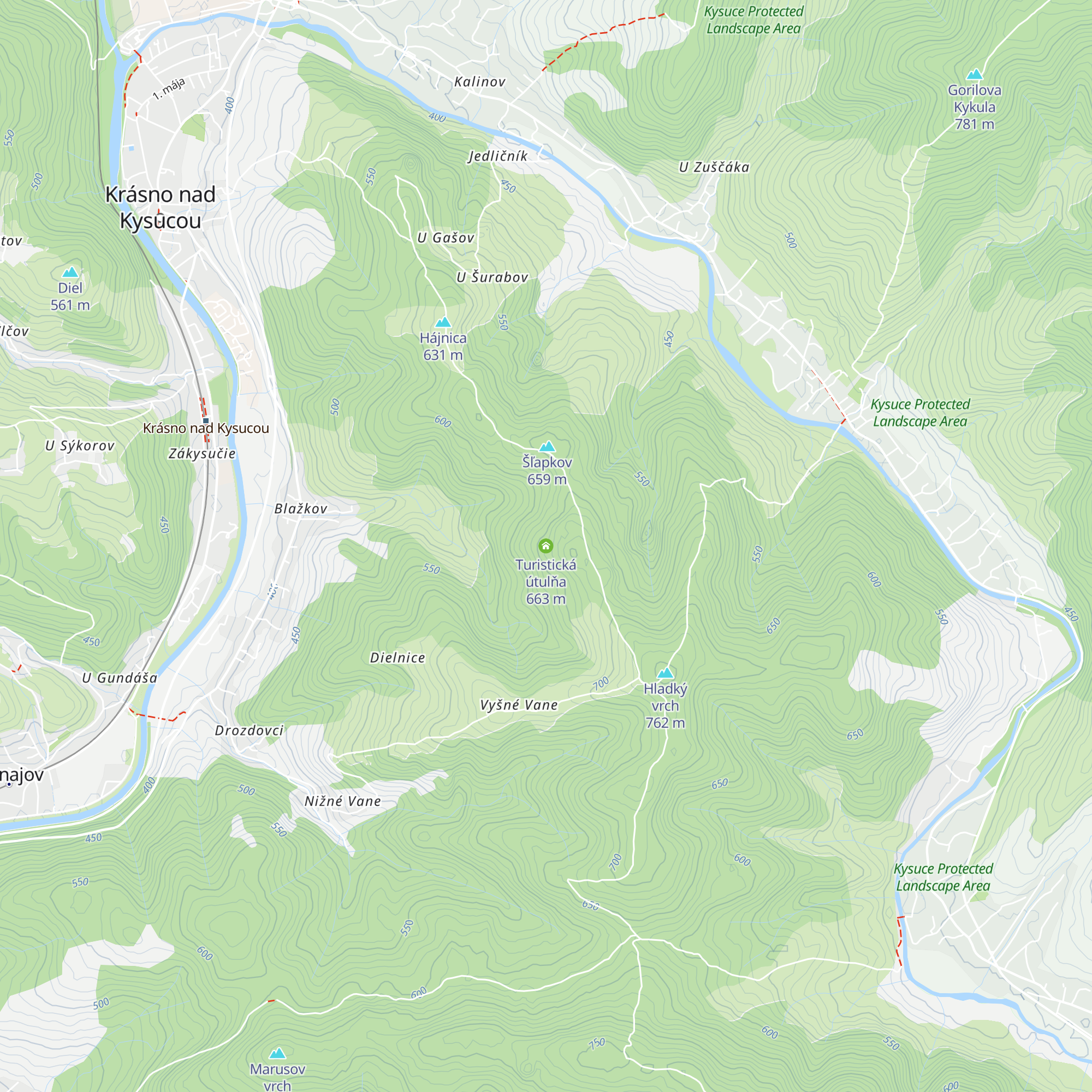 Turistická útulňa map