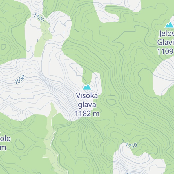 Map of Visoka glava
