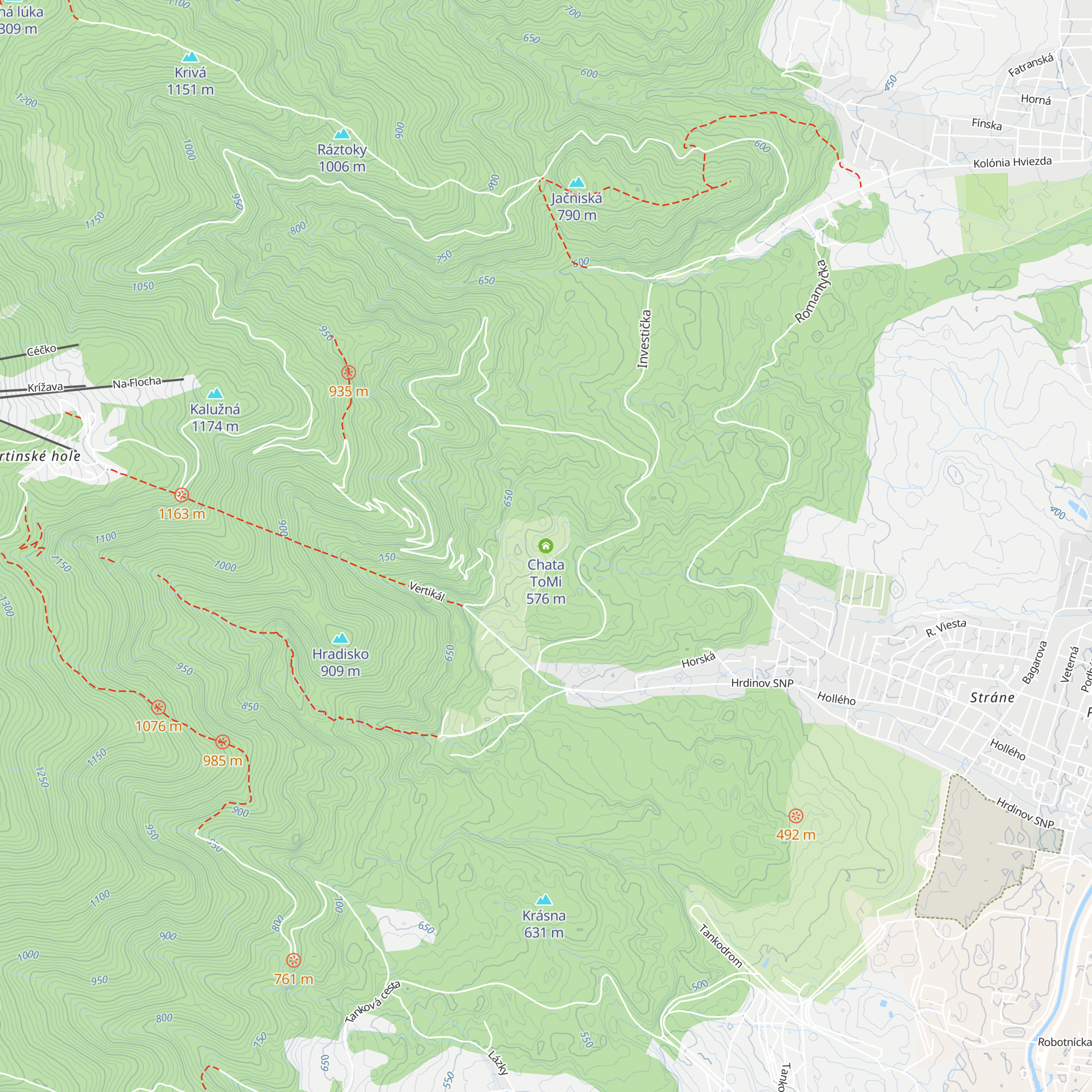 Chata ToMi map