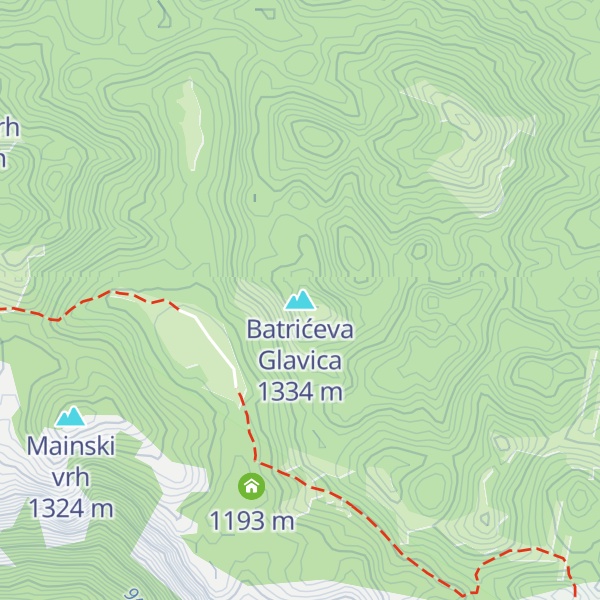 Map of Batrićeva Glavica