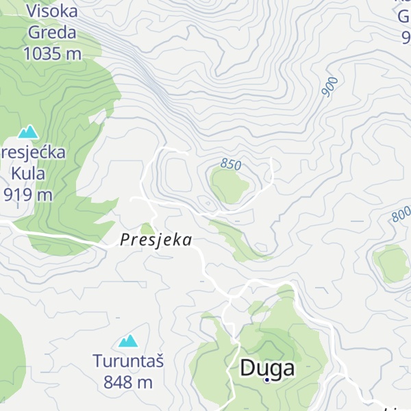 Map of Oštra Glavica