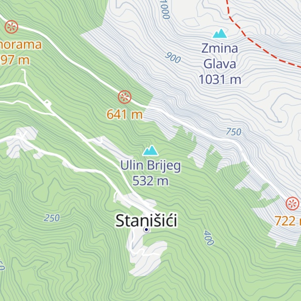 Map of Ulin Brijeg