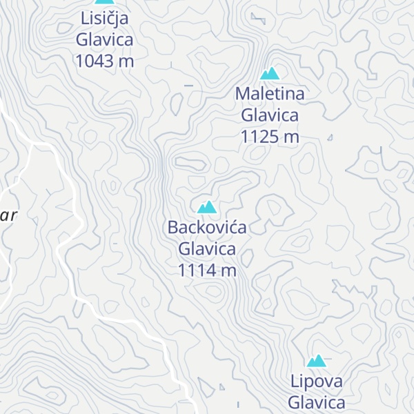 Map of Backovića Glavica