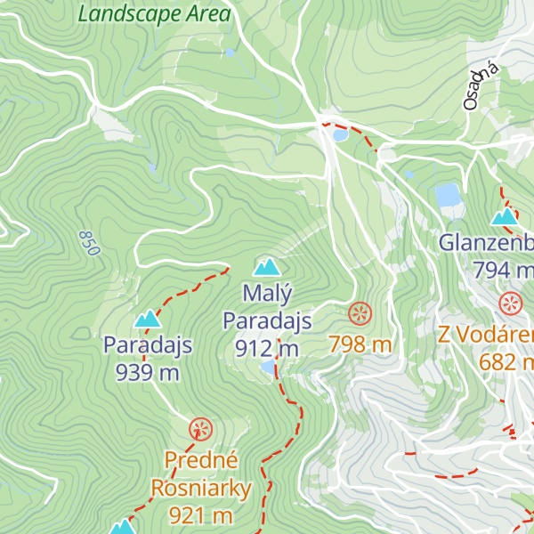 Map of Malý Paradajs