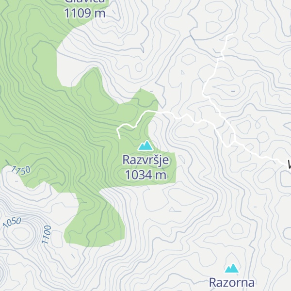 Map of Razvršje