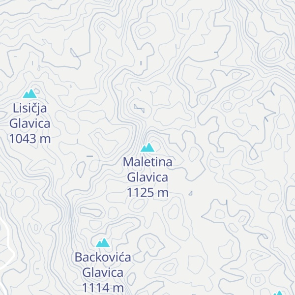 Map of Maletina Glavica