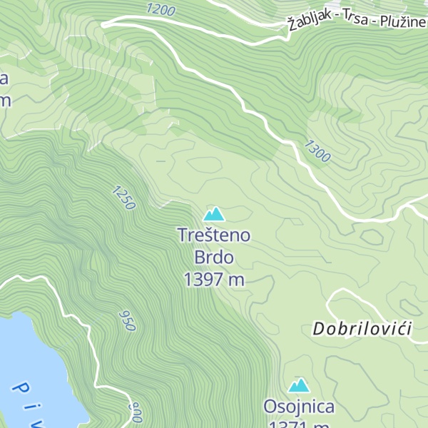 Map of Trešteno Brdo