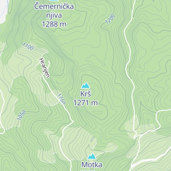 Map of Krš
