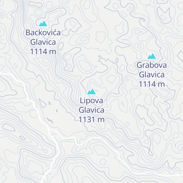 Map of Lipova Glavica