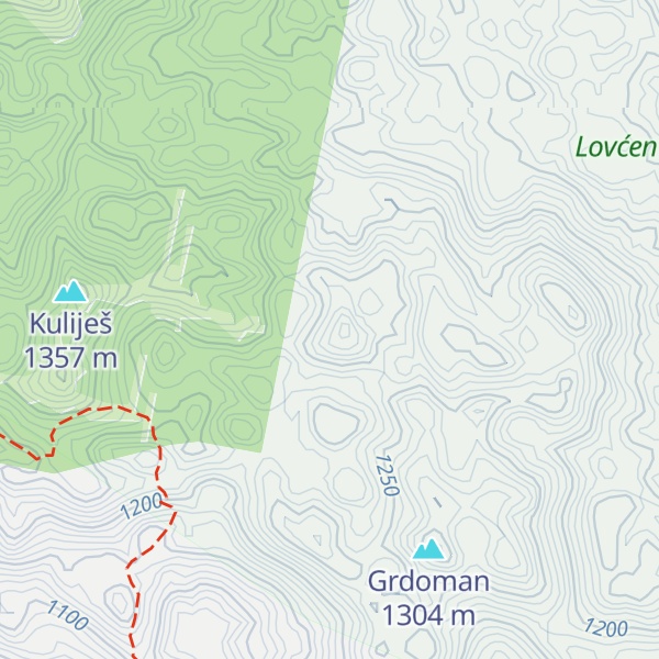 Map of Debeli Brijeg