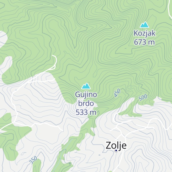 Map of Gujino brdo