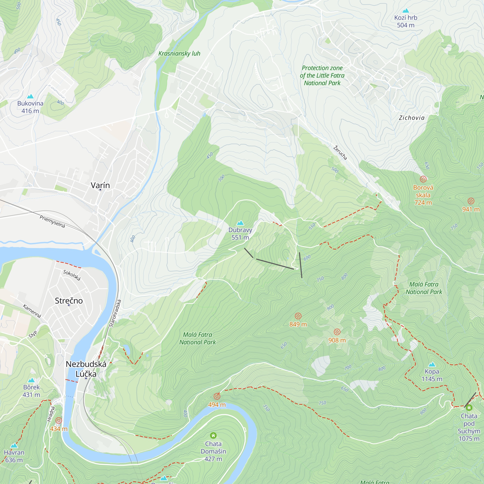 Chata Fatranka map