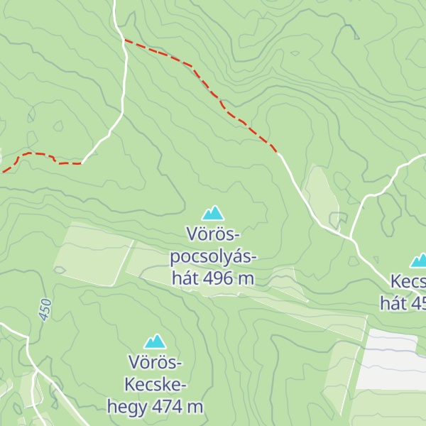 Map of Vörös-pocsolyás-hát