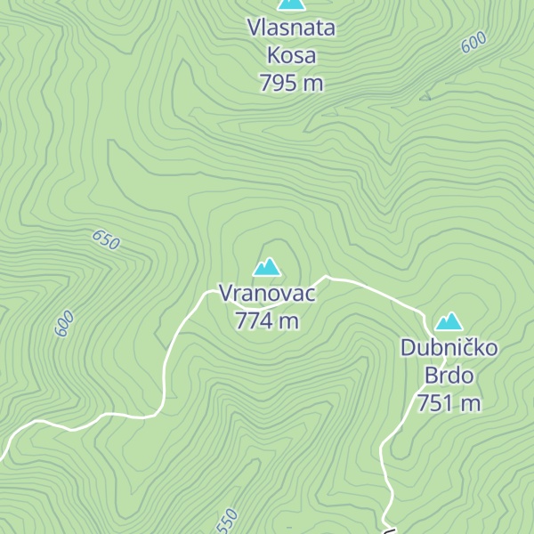 Map of Vranovac