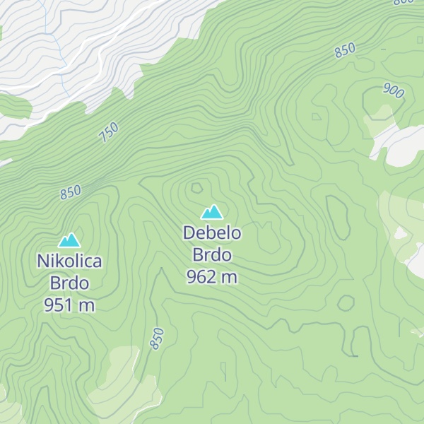 Map of Debelo Brdo