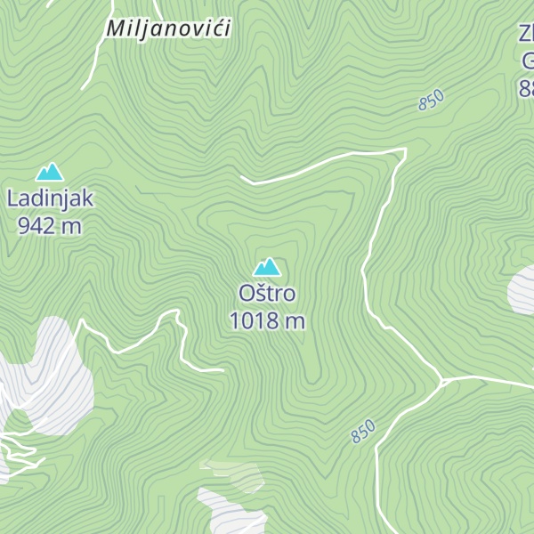 Map of Oštro