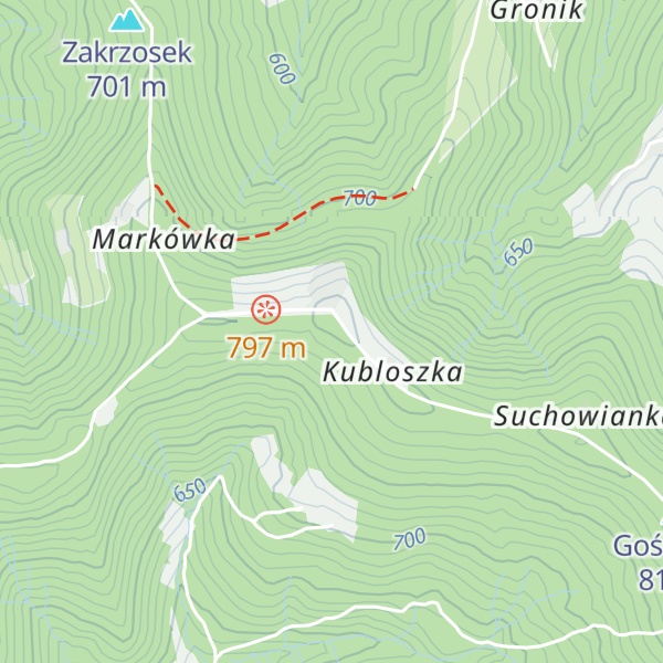 Map of Trzy Kopce Wiślańskie