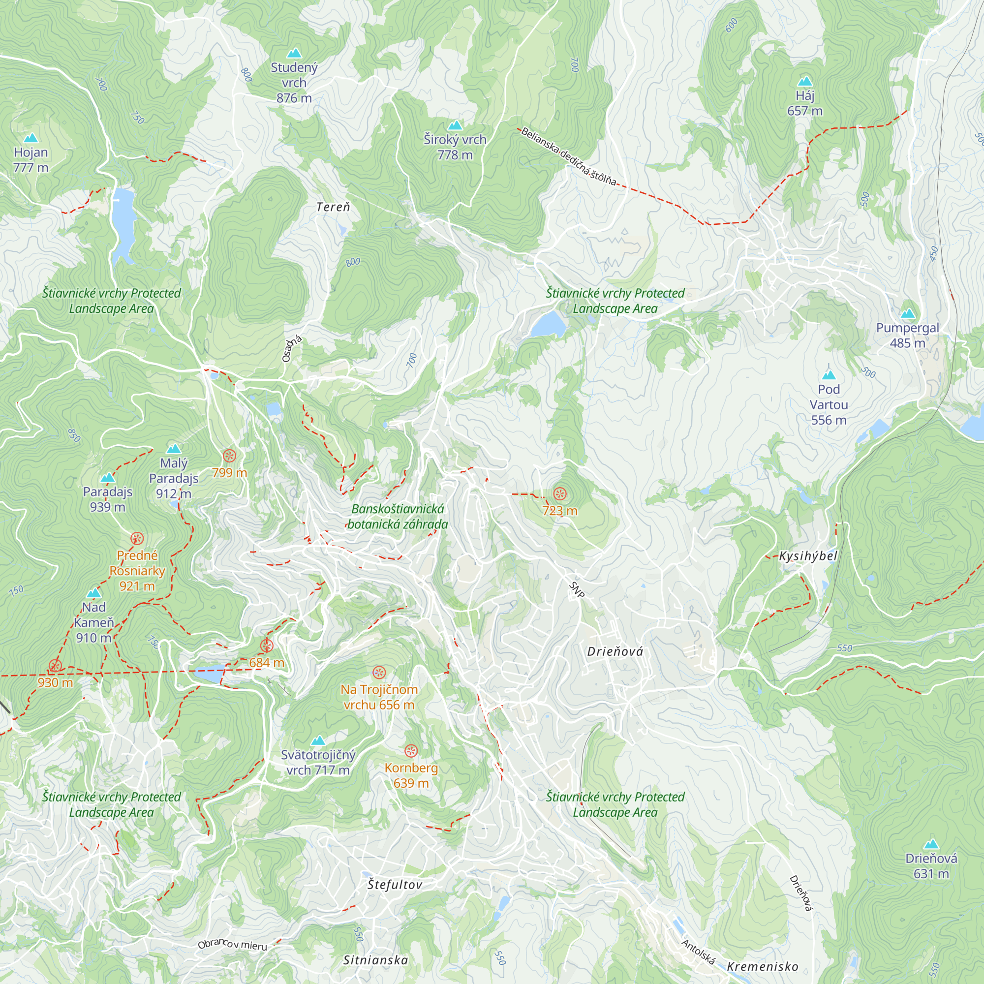 Kalvária infocentrum map